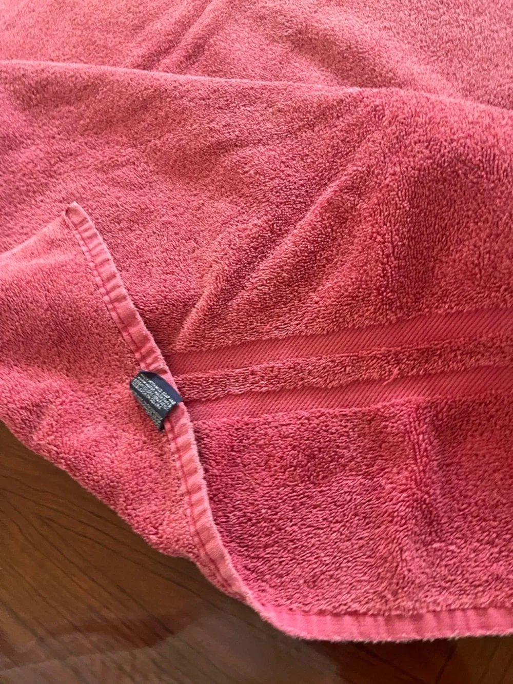 Ralph Lauren Coral-Pink Terry Bath Towel